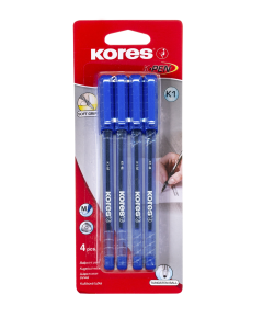 Kores K1 Medium Pen Blue Set of 4