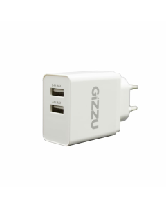 Gizzu Wall Charger Dual USB Port 3.4A – White