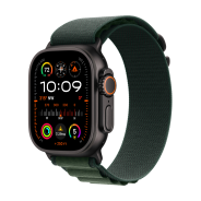 Apple Watch Ultra 2 Cell 49mm Blk Titanium with Dark Green Alpine Loop Med