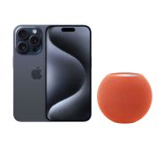 Apple iPhone 15 Pro 1TB Blue Titanium Include Homepod Mini Orange