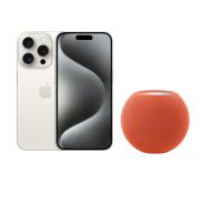 Apple iPhone 15 Pro 1TB White Titanium Include Homepod Mini Orange