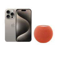 Apple iPhone 15 Pro 512GB Nat Titanium Include Homepod Mini Orange