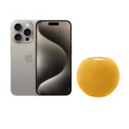 Apple iPhone 15 Pro 1TB Nat Titanium Include Homepod Mini Yellow