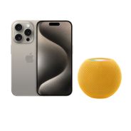 Apple iPhone 15 Pro 512GB Nat Titanium Include Homepod Mini Yellow