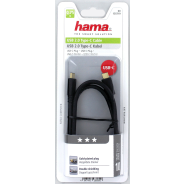 Hama USB 2.0 Type C Type Gold-Plated Double Shielded 0.75M