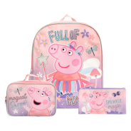 Peppa Pig Backpack 3 Piece Combo Set