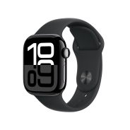 Apple Watch S10 GPS 42mm Jet Black Alu Case with Black SB  S/M