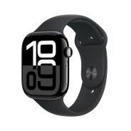 Apple Watch S10 GPS 46mm Jet Black Alu Case with Black SB S/M