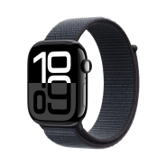 Apple Watch S10 GPS 46mm Jet Black Alu Case with Ink Sport Loop