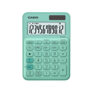 CASIO 12 Digit Mini Desktop Calculator - Green