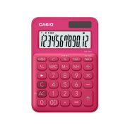 CASIO 12 Digit Mini Desktop Calculator - Red