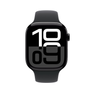 Apple Watch S10 GPS + Cell 46mm Jet Black Alu Case with Black SB  M/L