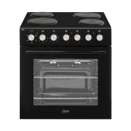 Univa Oven & Solid Hob Box Set Black U336B-1