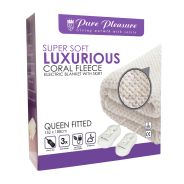 PurePleasure Queen Coral Fitted Electric Blanket