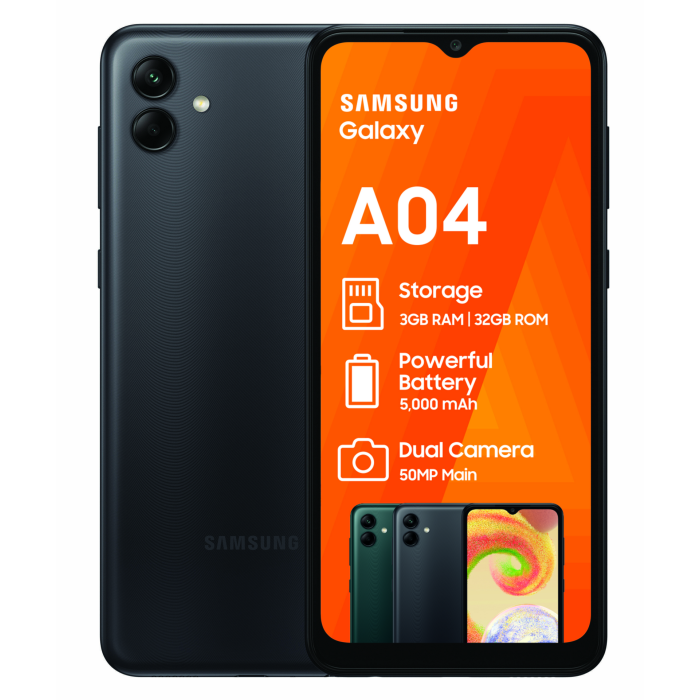 Samsung Galaxy A04 Dual Sim Black Incredible Connection