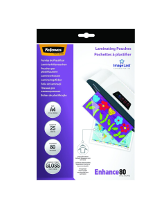 Fellowes 80 Micron A4 Pouches 25 Pack