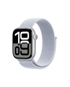 Apple Watch S10 GPS 42mm Silver Alu Case with Blue Cloud Sport Loop