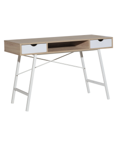 Everfurn Rain Office Desk Oak & White