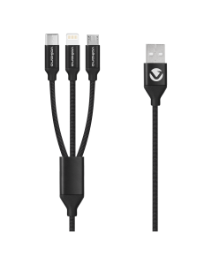 Volkano Weave 3-in-1 Charging Cable 1m